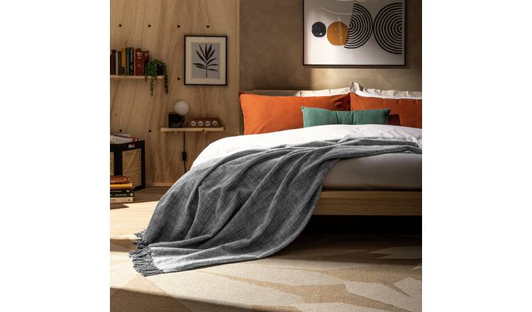 Habitat Woven Throw - Grey - 150x200cm