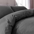 Silentnight Supersoft Plain Charcoal Duvet Set Kingsize (British brand)