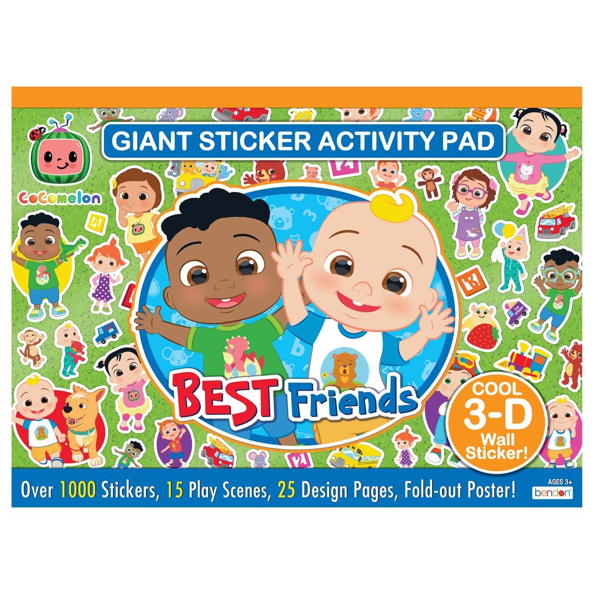 Cocomelon giant activity sticker pad in 5 options, UK version