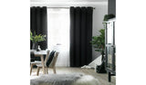 Habitat black velvet eyelet curtains 229x229cm, UK version