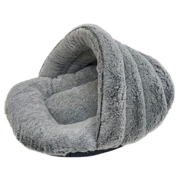 Fluffy Hooded Pet Bed Large - British product