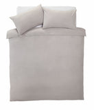 Silentnight Supersoft Plain Dove Grey Duvet Cover Set Kingsize (British brand)
