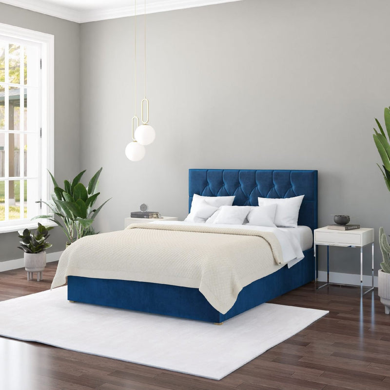 Aspire Kingsize Ottoman Bed in Navy - British product