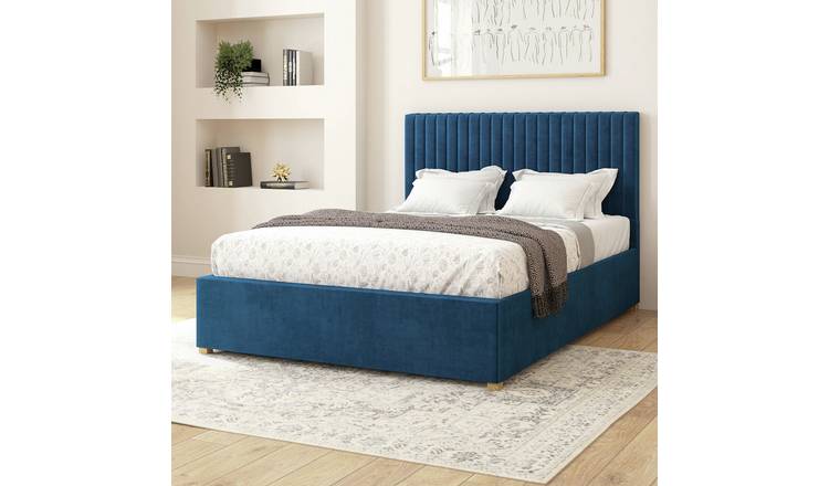 Aspire Grant adjustable ottoman storage bed Navy Single - British product