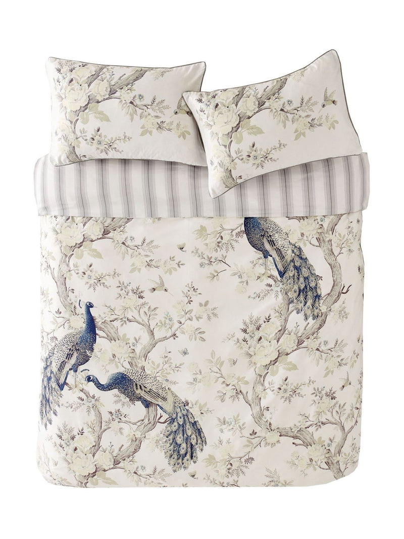 Laura Ashley Blue Midnight Belvedere duvet cover and pillowcase set, UK version