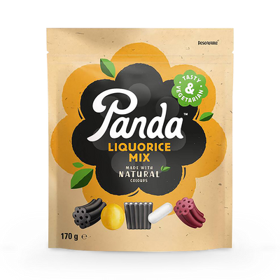 Panda Liquorice Mix Mixed Flavours Sweets 170g