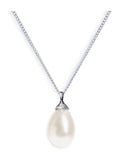 Ivory & Co Rhodium Westbury Pearl Drop Pendant