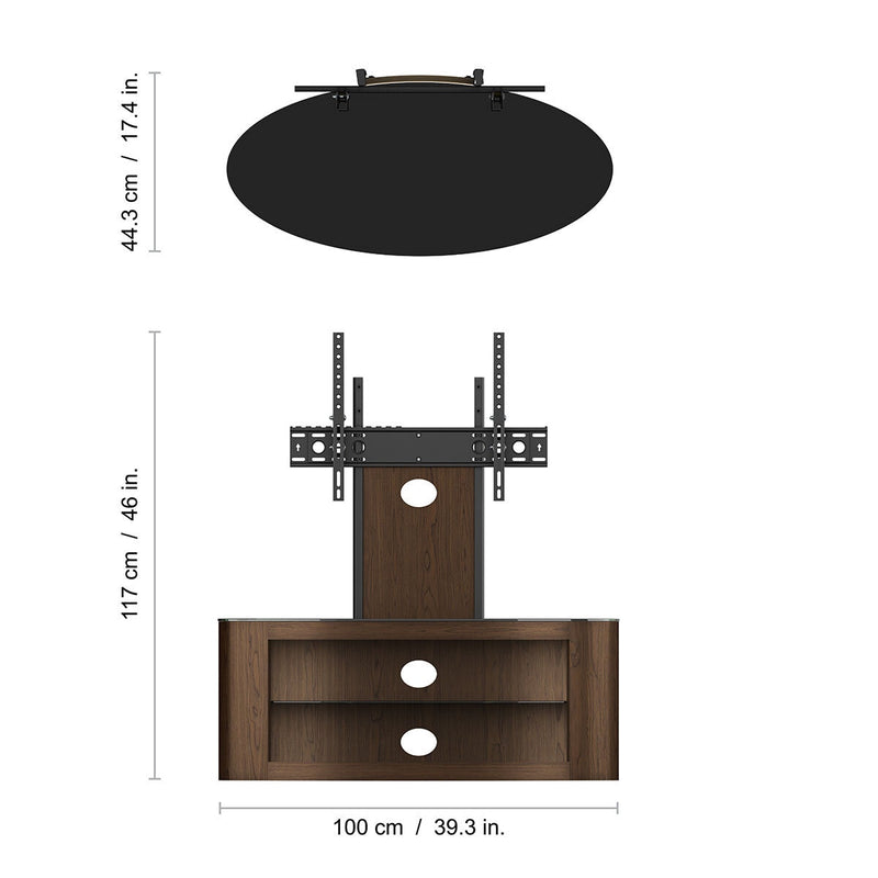 AVF TV stand for 65-inch TVs in 2 colours - British product