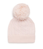 Purebaby cashmere cable-knit beanie, imported from the UK