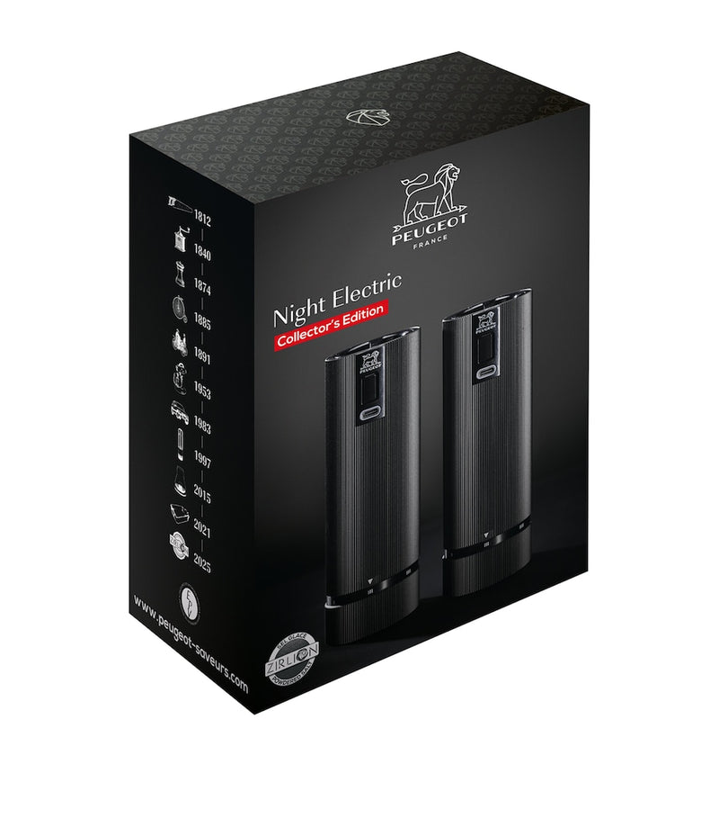Peugeot Night electric salt and pepper mill set, imported from the UK