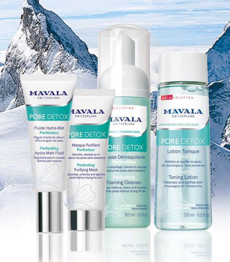 Mavala Pore Detox Perfecting Hydra-Matt Fluid 45ml, imported from the UK