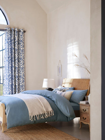 Blue Slate Cotton Rich Duvet Cover and Pillowcase Set