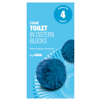 ASDA Blue Toilet in-Cistern Blocks Toilet Rim Blocks 2 x 45g