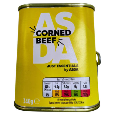 ASDA JUST ESSENTIALS corned beef 340g - British product