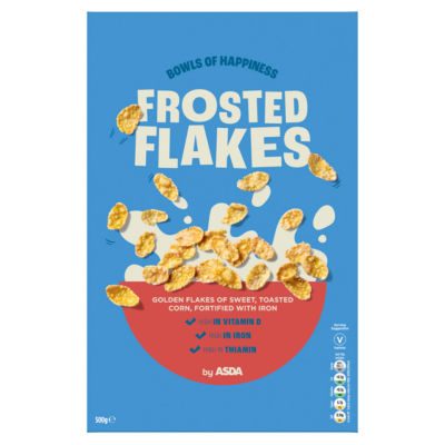 Asda Frosted Flakes Golden Cornflake Breakfast Cereal 500g