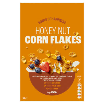 ASDA Honey Nut Cornflakes Breakfast Cereal 500g