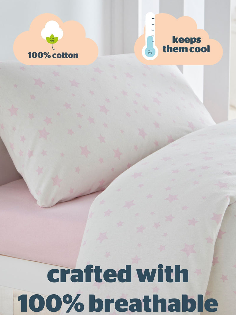 Silentnight Grey Star Cot Bed Duvet Set (British brand)