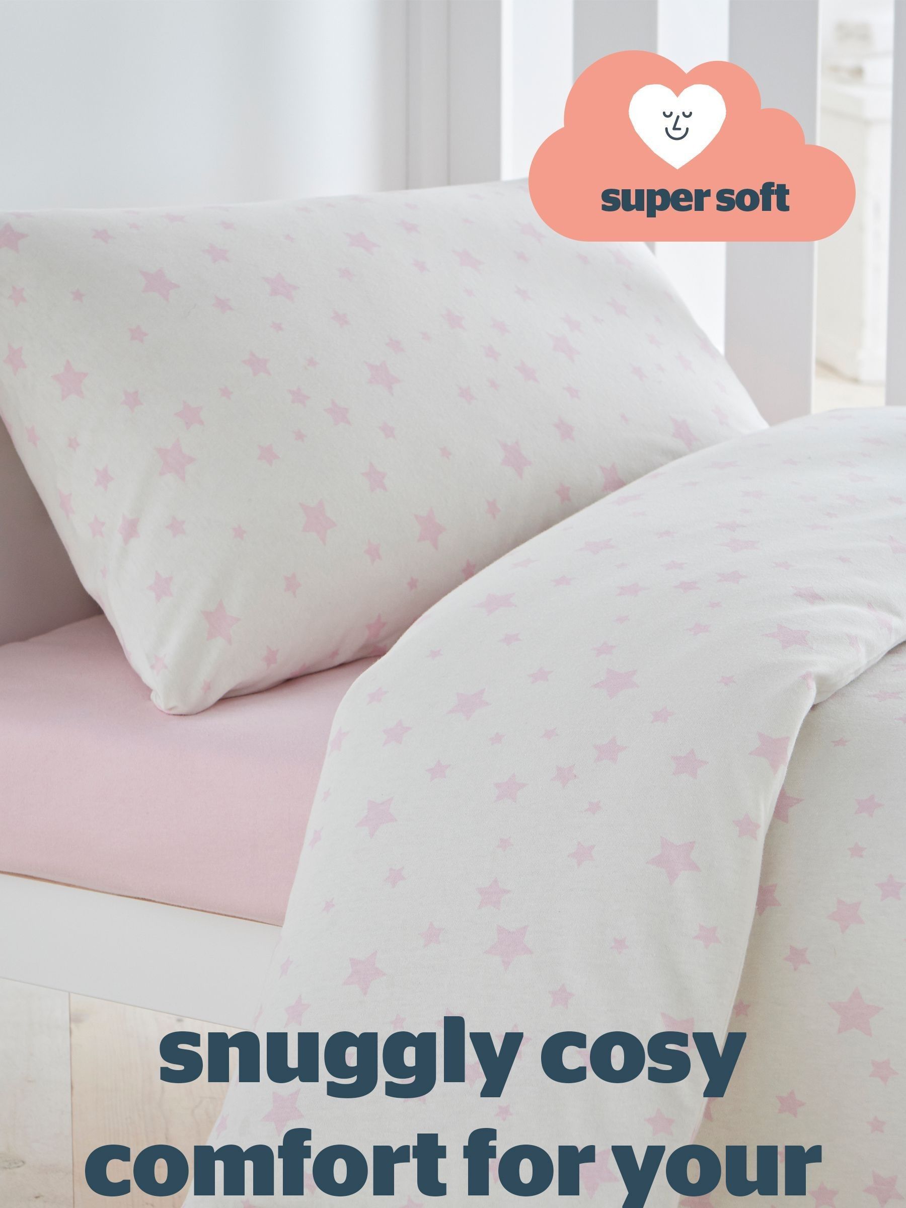 Silentnight Grey Star Cot Bed Duvet Set (British brand)