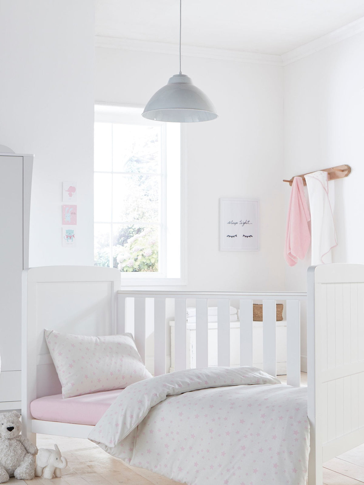 Silentnight Grey Star Cot Bed Duvet Set (British brand)