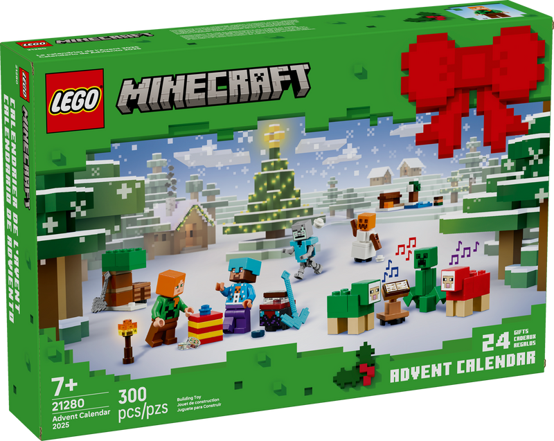LEGO Minecraft Advent Calendar 2025 Set, UK version
