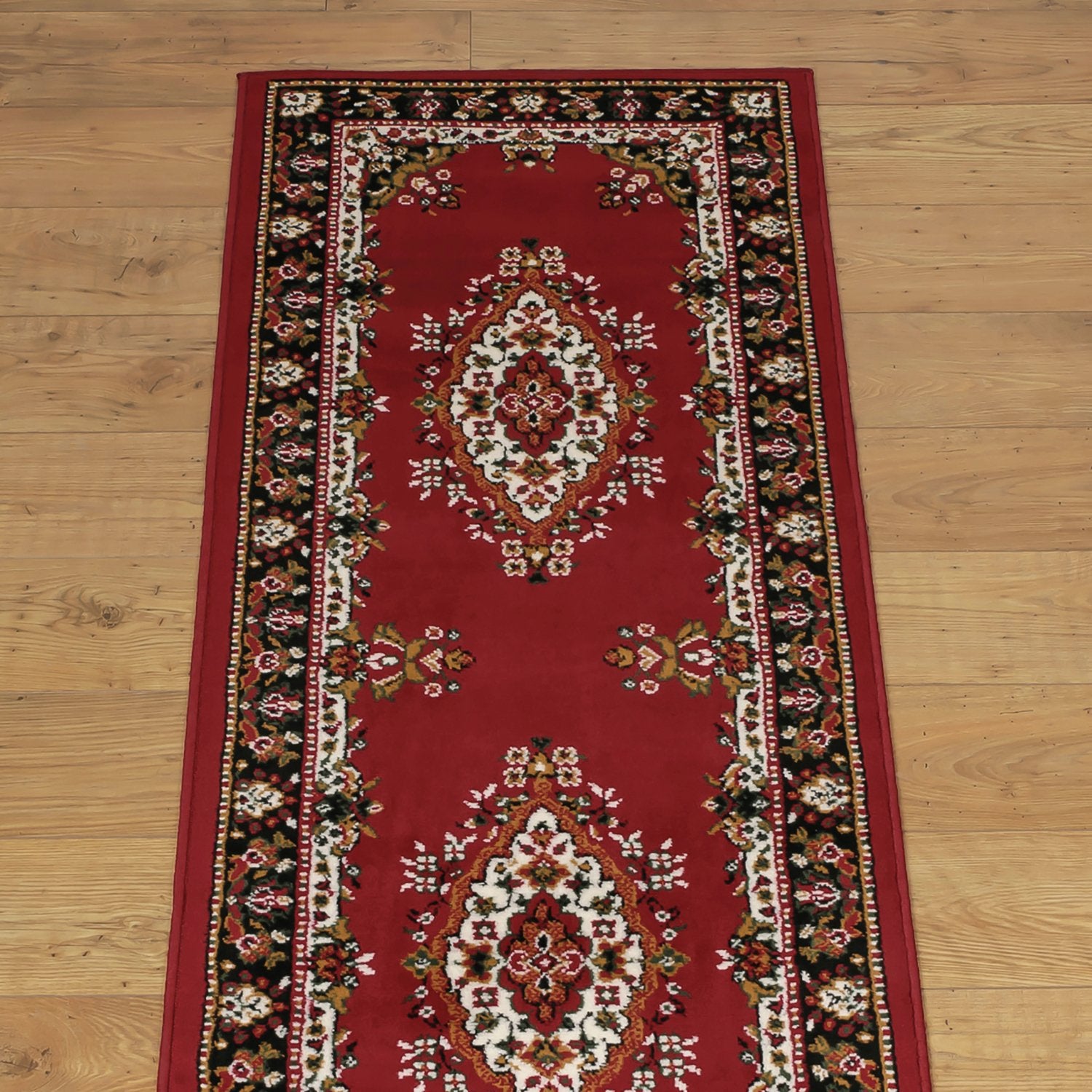 Homemaker Traditional Red Cut Pile Runner - 67x200cm