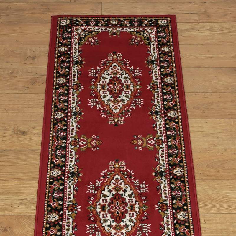 Homemaker Traditional Red Cut Pile Runner - 67x200cm