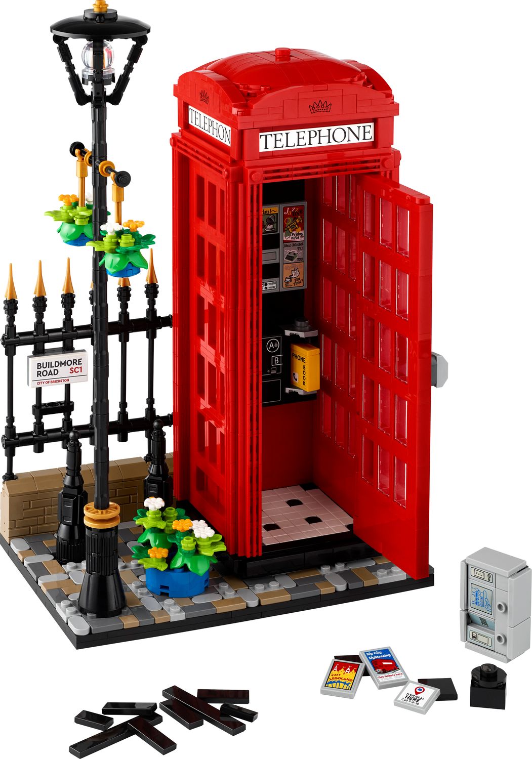 LEGO Red London telephone box 1460 pieces, imported from the UK