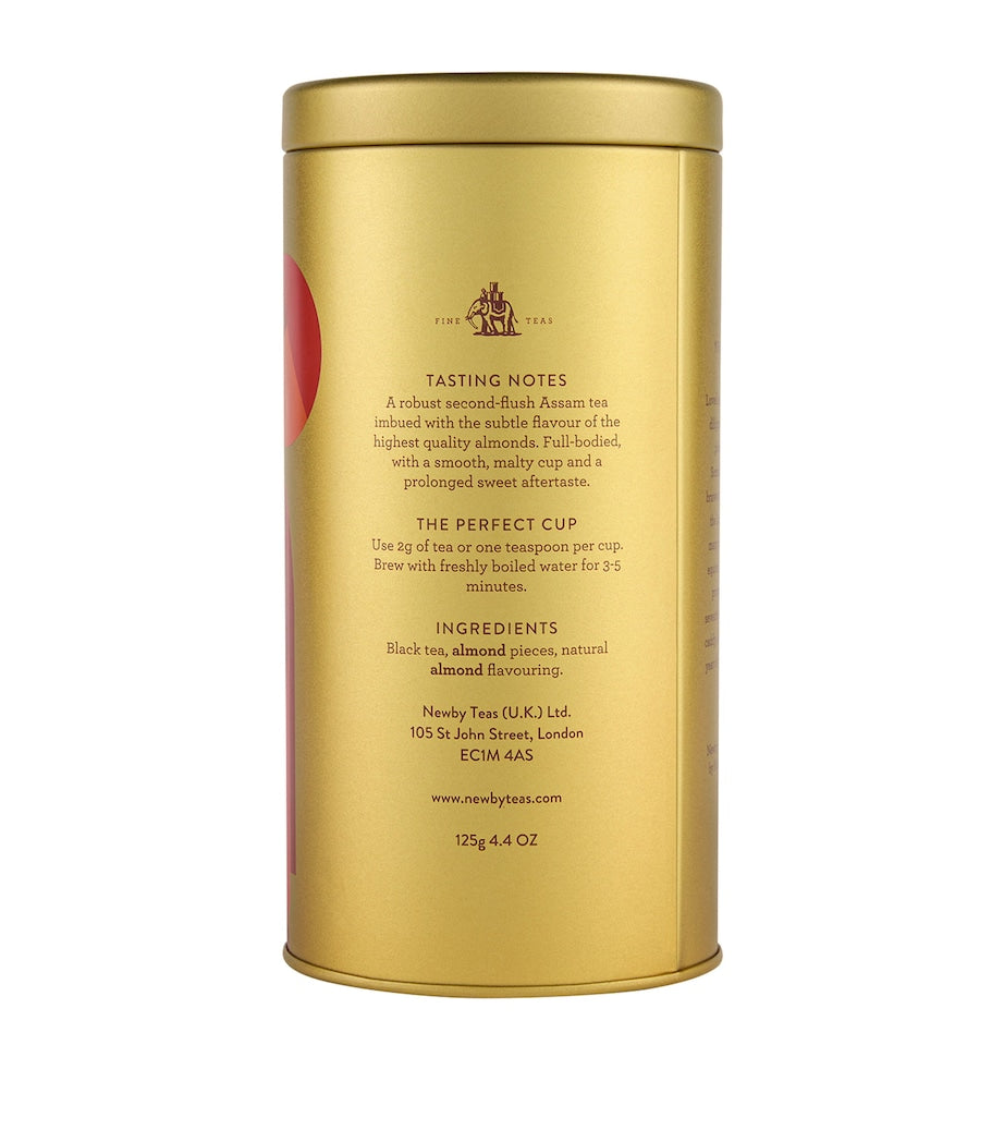 NEWBY almond flavoured Assam tea caddy 125g, imported from the UK