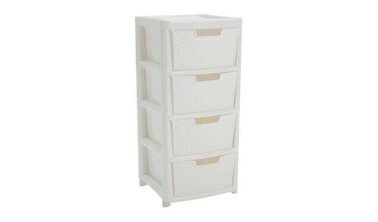 Argos Home rattan storage tower white 80L - British product