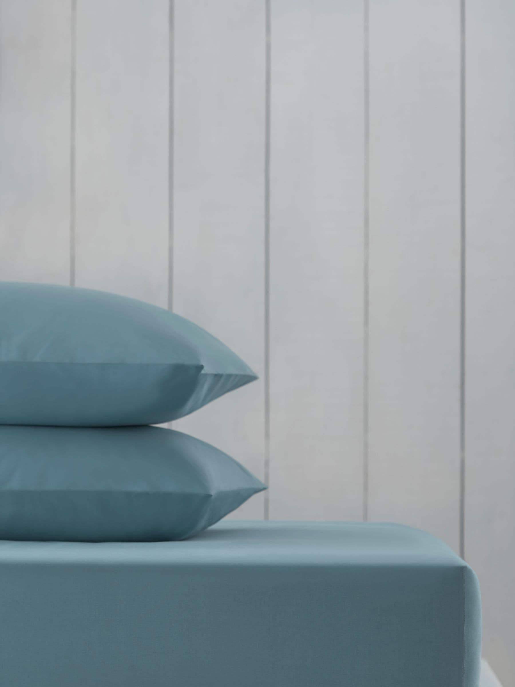 Blue slate fitted bed sheet - British product