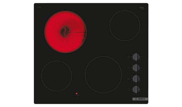 Bosch electric ceramic hob in black, 59.2 x 52.2 cm - British product