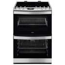 AEG 60cm double electric cooker in stainless steel - British product