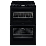 AEG black double electric cooker 55cm wide - British product
