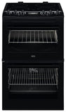 AEG black double electric cooker 55cm wide - British product