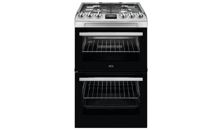 AEG double oven gas cooker stainless steel 55cm - British product