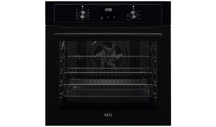 AEG Built-In Single Electric Oven in Black with 72 litre capacity - British product