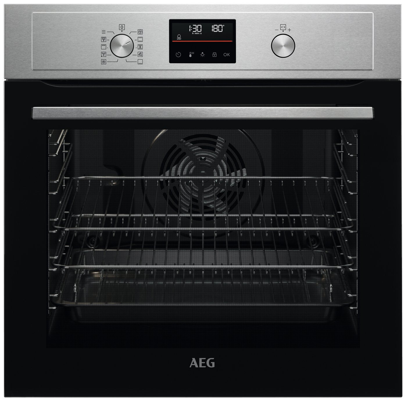 AEG built-in single electric oven stainless steel 72 litre - British product