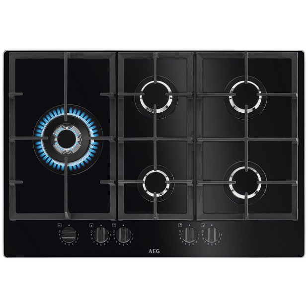 AEG Black Electric Gas Hob 74cm x 51cm - British product
