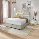 Silentnight Kingsize Half Ottoman Divan Bed in Sandstone (British brand)