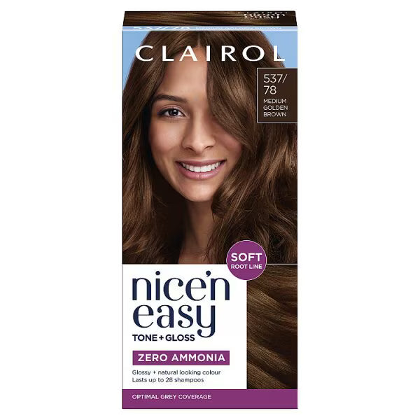 Clairol semipermanent hair dye Med Gold Brown - British product