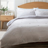 Argos Home Grey embroidered star duvet cover set Double - British product