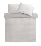 Argos Home Grey embroidered star duvet cover set Double - British product
