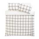 Argos Home checked grid fleece cream bedding set single - British product