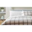 Argos Home checked grid fleece cream bedding set single - British product