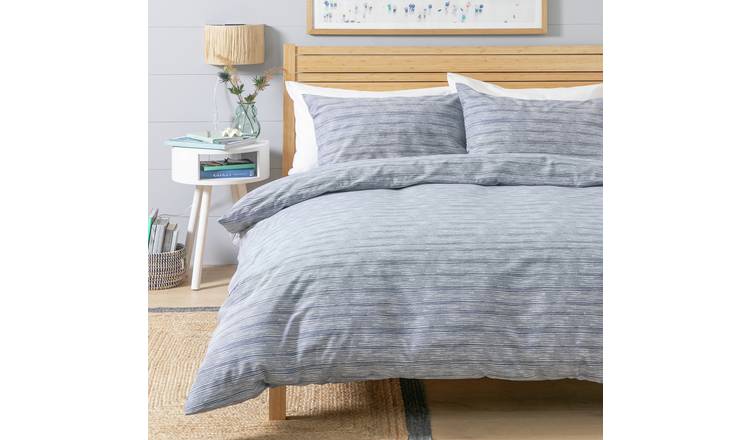 Habitat Stockholm Stripe Blue & White bedding set for double bed, UK version