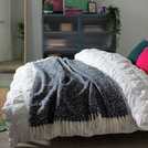 Habitat faux mohair throw navy 125x150cm, UK version
