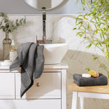 Habitat Anti-Bac hand towel grey 90cm by 50cm, UK version