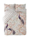 Laura Ashley Blue Duck Egg Belvedere 100% Cotton Sateen 220 Thread Count Reversible Duvet Cover and Pillowcase Set