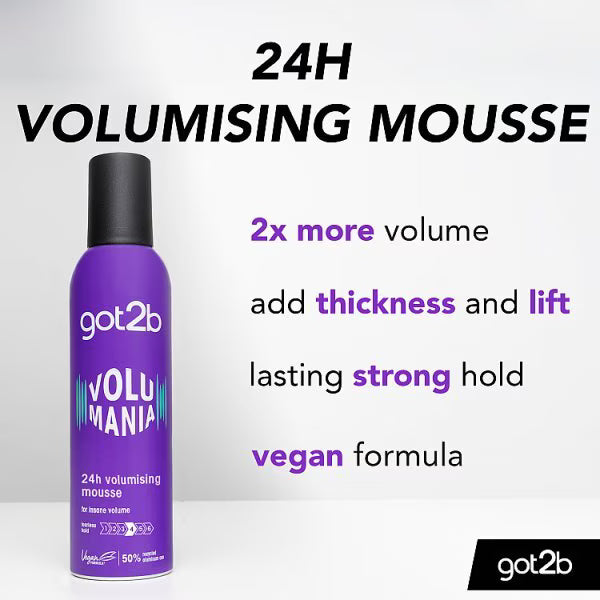 got2b Volumaniac Mousse 250ml hair styling UK version