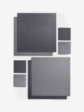 Charcoal grey reversible faux leather placemats and coasters set of 4 (British brand)